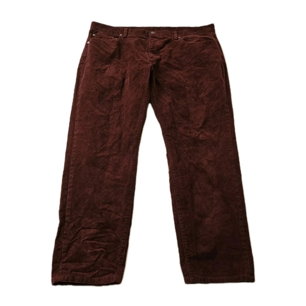 Brooks Brothers Pants Mens 40 x 30 Burgundy Corduroy Slim Fit Straight Leg